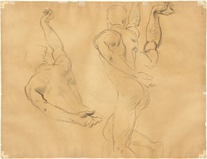 Estudios de Desnudos Masculinos (verso) de John Singer Sargent