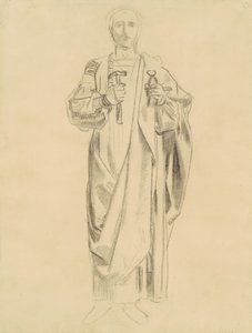 Estudio para Dogma de la Redención: Friso de Ángeles [recto], 1895-1903 de John Singer Sargent