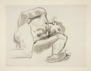 Estudio para Prometeo, rondel, rotonda, Museo de Bellas Artes de Boston de John Singer Sargent