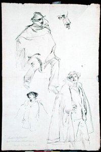 Estudio para una escena de calle veneciana de John Singer Sargent