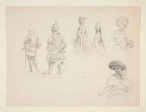 estudio de seis figuras de John Singer Sargent