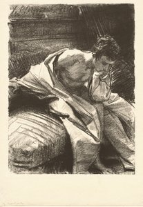 Estudio de un hombre sentado de John Singer Sargent