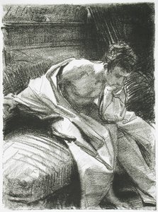 Estudio de un joven sentado de John Singer Sargent