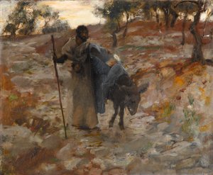 La huida a Egipto, c.1877-79 de John Singer Sargent