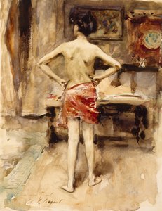 El modelo, 1876 de John Singer Sargent