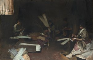 Trabajadores del vidrio veneciano, 1880-82 de John Singer Sargent