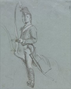 Un oficial de húsares a caballo de John Singleton Copley