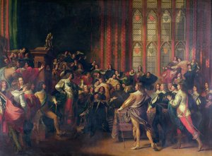 Carlos I (1600-49) exigiendo a los cinco miembros en la Cámara de los Comunes en 1642 de John Singleton Copley