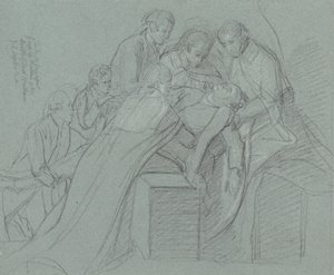 Estudio para el Grupo Central en la Muerte del Conde de Chatham de John Singleton Copley