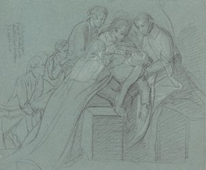 Estudio para el Grupo Central en la "Muerte del Conde de Chatham" de John Singleton Copley