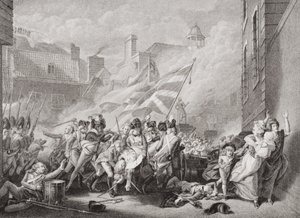 La muerte del Mayor Peirson en St. Helier, recuperando Jersey de los franceses, 8 de enero de 1781, de 