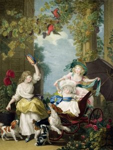 Sus Altezas Reales las Princesas María (1776-1857), Sofía (1777-1848) y Amelia (1783-1810), grabado por Francesco Bartolozzi (1727-1815), pub. por el artista, 1792 (grabado a puntos) de John Singleton Copley
