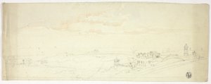 Vista panorámica de la ciudad costera de John Skinner Prout