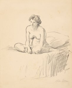 desnudo sentado de John French Sloan