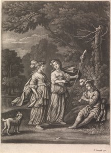 Escena pastoral con un intérprete de chirimía de John Smith