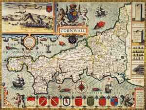 Mapa de Cornualles del 
