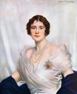 Retrato de Coronación de la Reina Isabel, la Reina Madre en 1937 de John St. Helier Lander