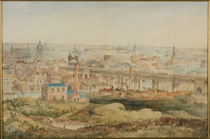 Newcastle upon Tyne desde Windmill Hills, Gateshead, 1887 de John Storey