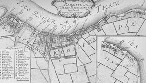 Un plano de Rotherhithe, 1755, 1912 de John Stow
