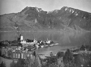 Spiez, en el lago Thun, 1910 de John Swain and Son