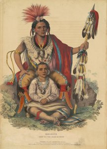 Keokuk, Jefe de los Sacs y Foxes, 1838 de John T. Bowen