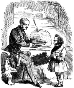 Alberto, Príncipe Consorte de la Reina Victoria, y Joseph Paxton de John Tenniel