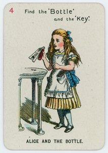 Alicia y la botella de John Tenniel
