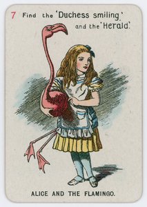 Alicia y el flamenco de John Tenniel