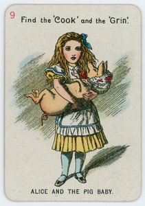Alicia y el bebé cerdo de John Tenniel