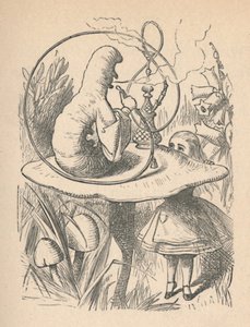 Alicia y la oruga, 1889 de John Tenniel