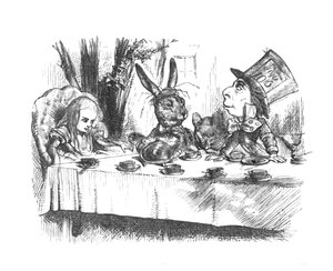 Alicia en la fiesta del té del Sombrerero Loco, 1889