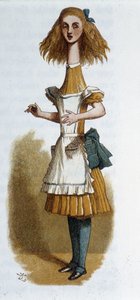 Alicia en “Alicia en el País de las Maravillas” de Lewis Carroll, ilustrado por Tenniel de John Tenniel