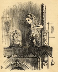 Alicia en la casa del espejo, ilustración de 