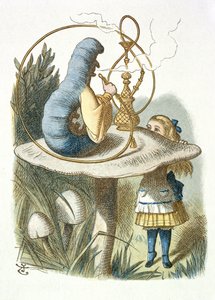 Alicia conoce a la oruga azul de John Tenniel
