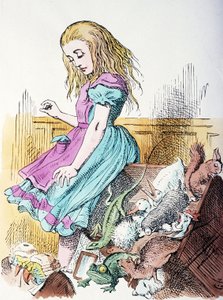 Alicia rodeada de animales de John Tenniel
