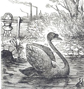 Caricatura comentando sobre la contaminación del Támesis en Londres de John Tenniel
