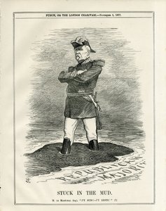 Ilustración de John Tenniel (1820-1914) en Punch de John Tenniel