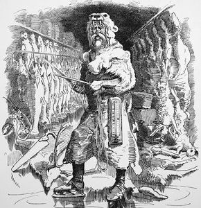 La visión de Mr. Punch sobre la futura importancia de la refrigeración de John Tenniel