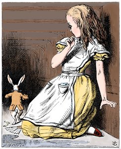 Escena de Las aventuras de Alicia en el país de las maravillas de Lewis Carroll, 1865