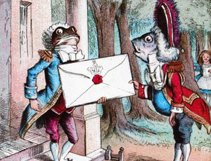 El lacayo rana entrega la invitación, c1910 de John Tenniel