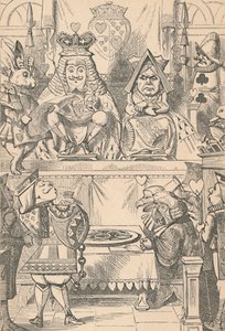 El Rey y la Reina de Corazones en la Corte, 1889 de John Tenniel