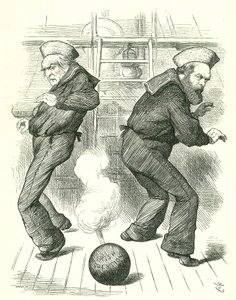 La cáscara viva: La administración de Salisbury renunció en enero para ser seguida en febrero por la tercera administración de Gladstone. Ningún político disfrutaba lidiando con los problemas de Irlanda. Caricatura de John Tenniel para Punch, Londres, 30 d