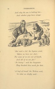 La morsa y el carpintero con ostras. de John Tenniel