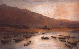 Tropas británicas desembarcando en Ras Al Khaimah 1809 por J. Thirtle de John Thirtle