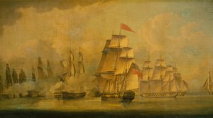 Batalla del Estrecho de Malaca, 15 de febrero de 1804 de John Thomas Serres