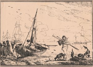 Escena portuaria de John Thomas Serres