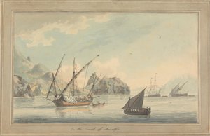 Embarque en la costa de Amalfi de John Thomas Serres