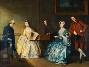 Retrato de grupo de la familia Chambers de John Thomas Seton