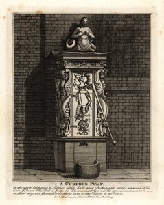 Una curiosa bomba en el patio de Leathersellers Hall, Bishopsgate Street, Londres de John Thomas Smith