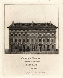 Casa Craven, Edificios Craven, Drury Lane, Londres de John Thomas Smith